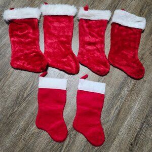 SIX Christmas stockings